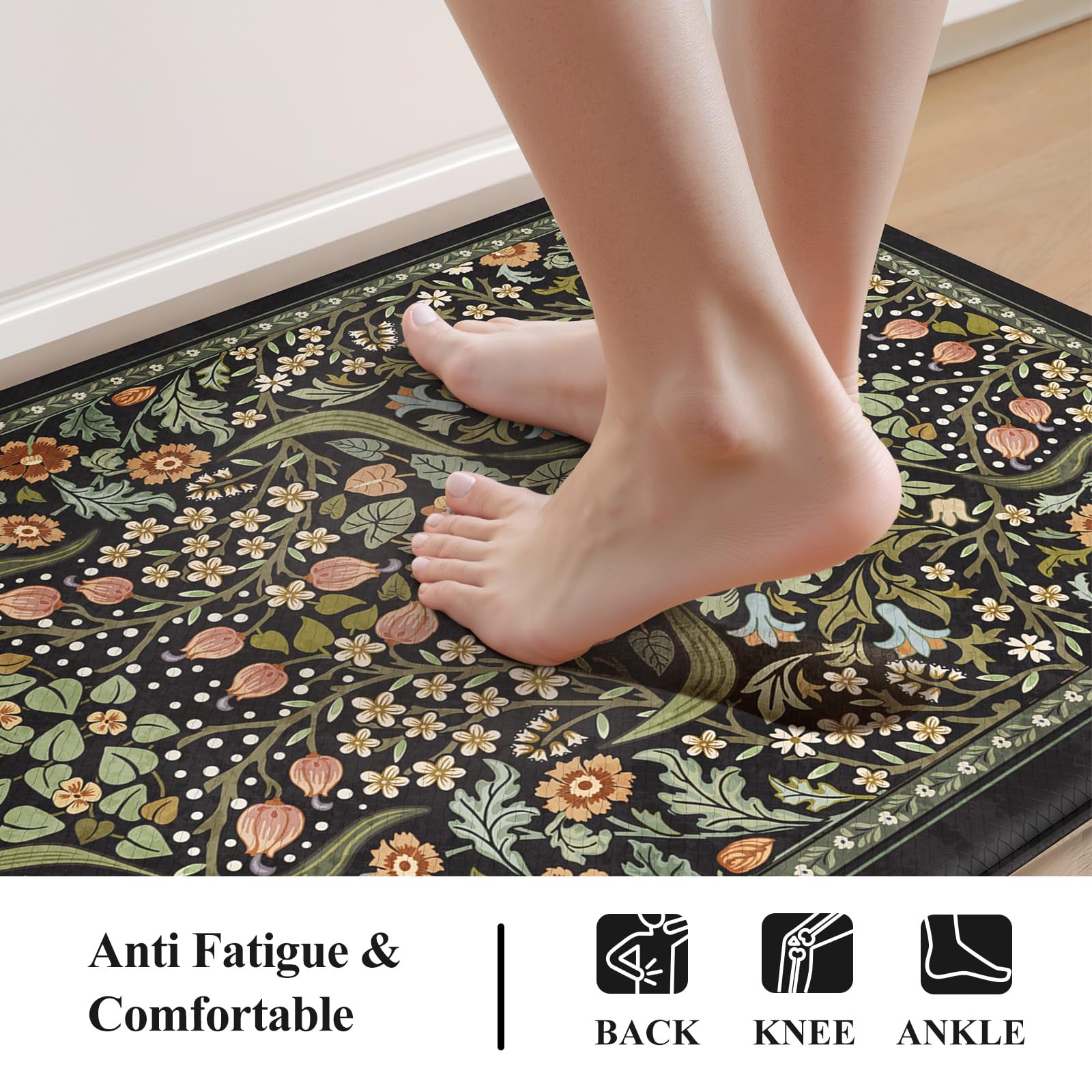 Collive non-slip back keeps the mat securely in place on any floor.