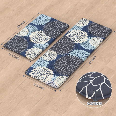 Collive non-slip rubber backing keeps the mat secure on kitchen floors.