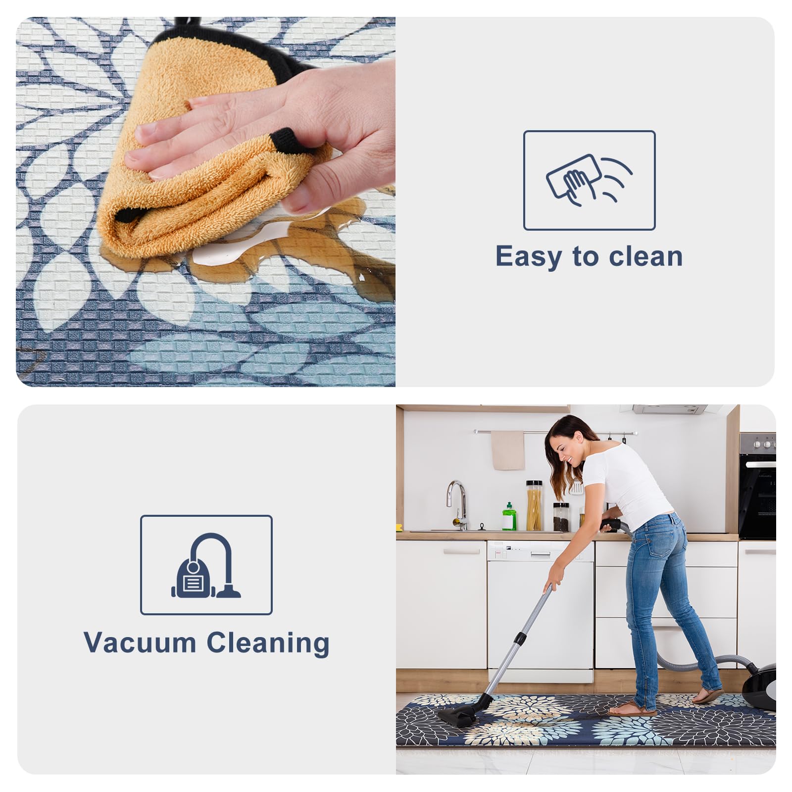 Collive two-piece kitchen mats set for versatile room placement.