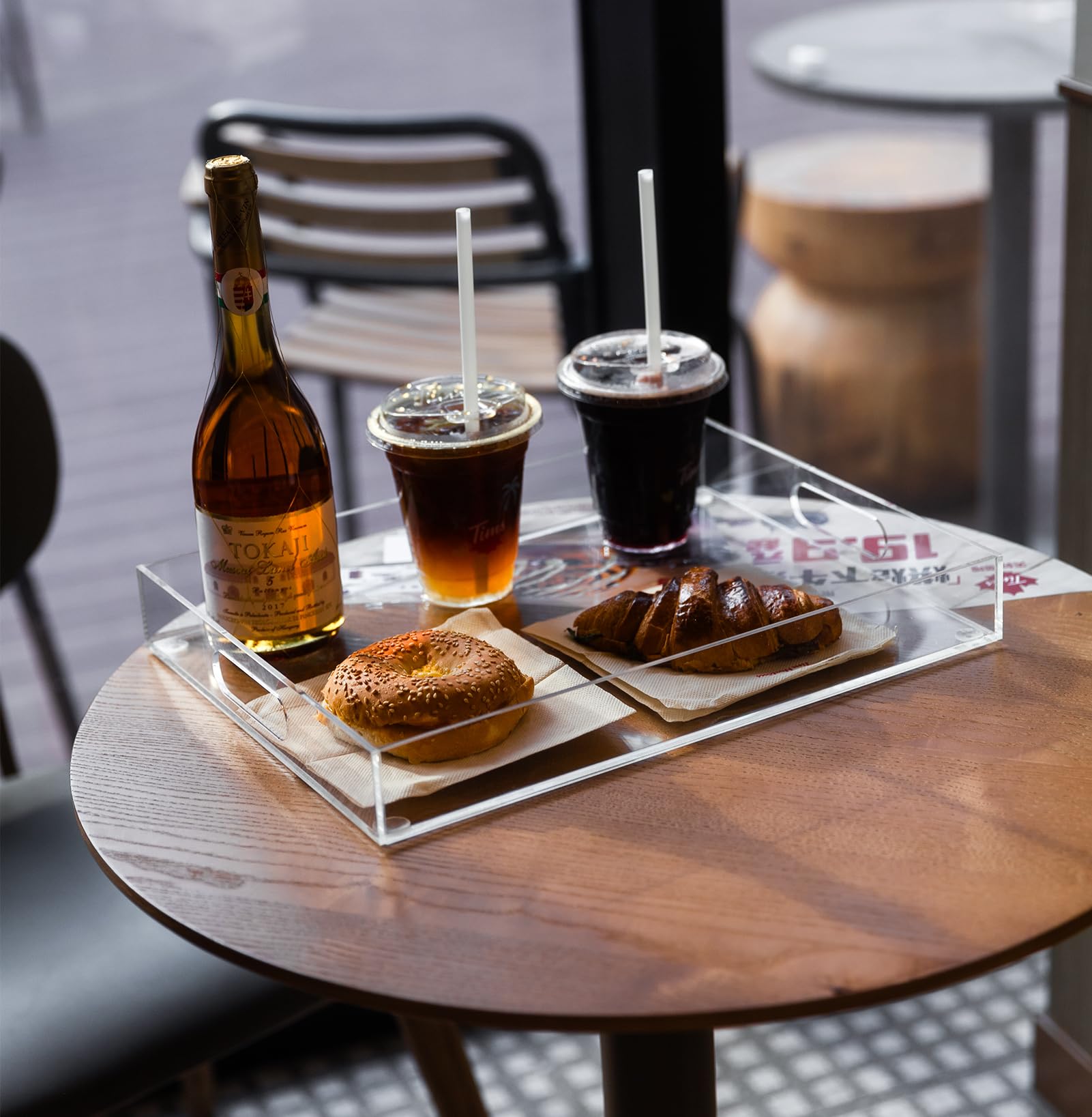 Collwait durable acrylic tray suitable for outdoor use.
