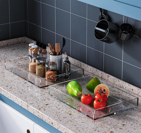 Collwait versatile tray for appetizers, drinks, or desserts.