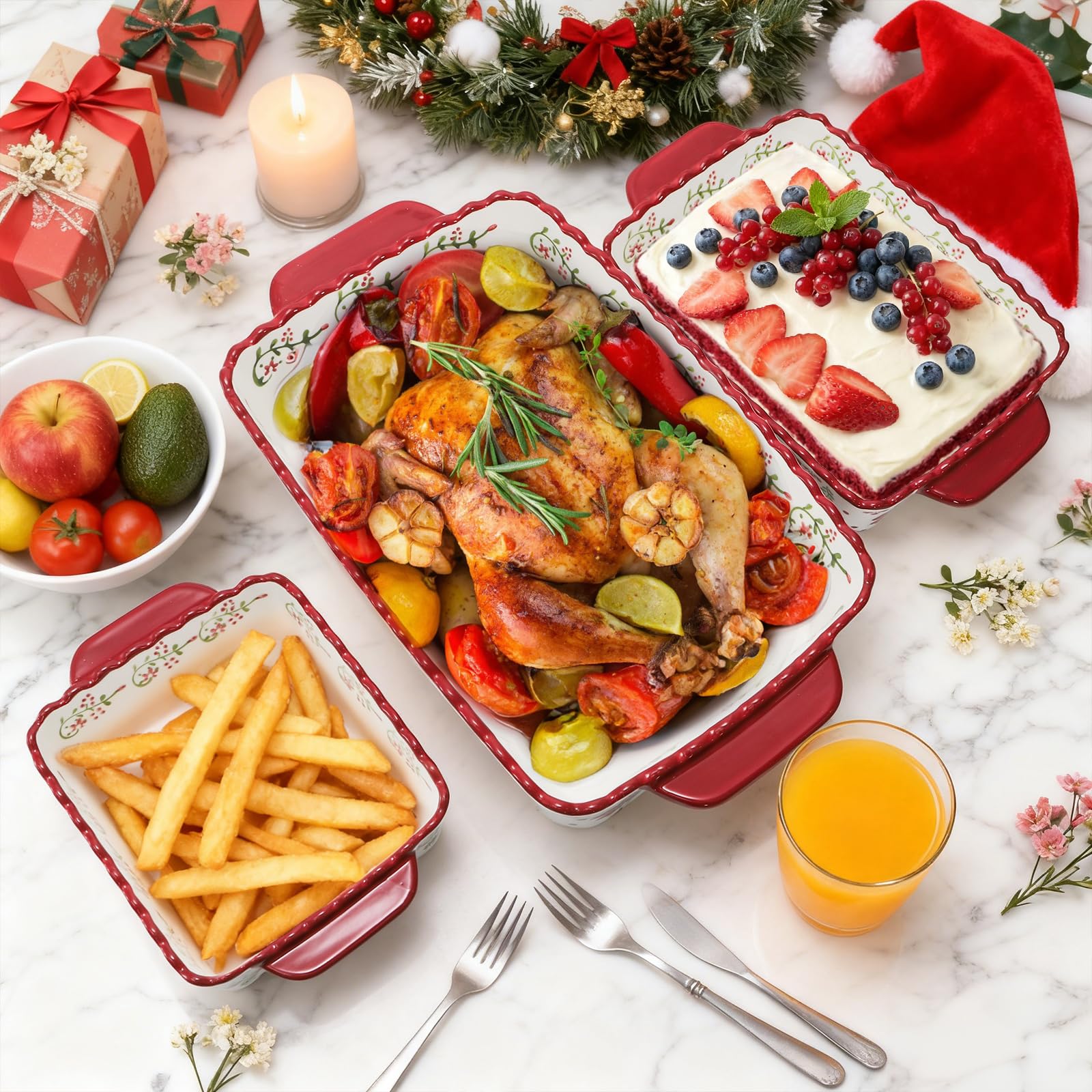 Coloch dishwasher-safe bakeware for easy cleanup after family meals.
