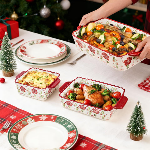 Coloch microwave-safe bakeware shown during reheating meals.