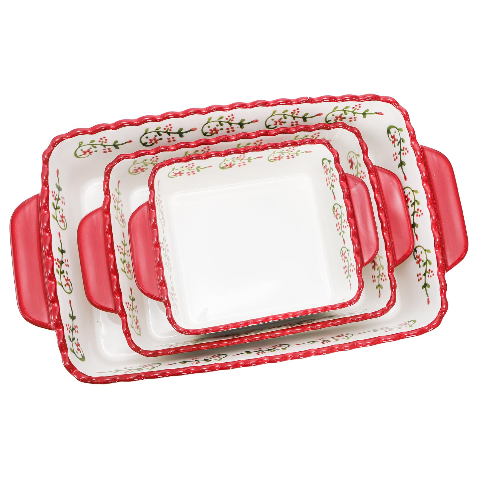 Coloch stackable ceramic dishes save cabinet space when not in use.