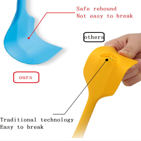 COLOGO seamless spatula minimizes residue for quick cleaning after cooking.
