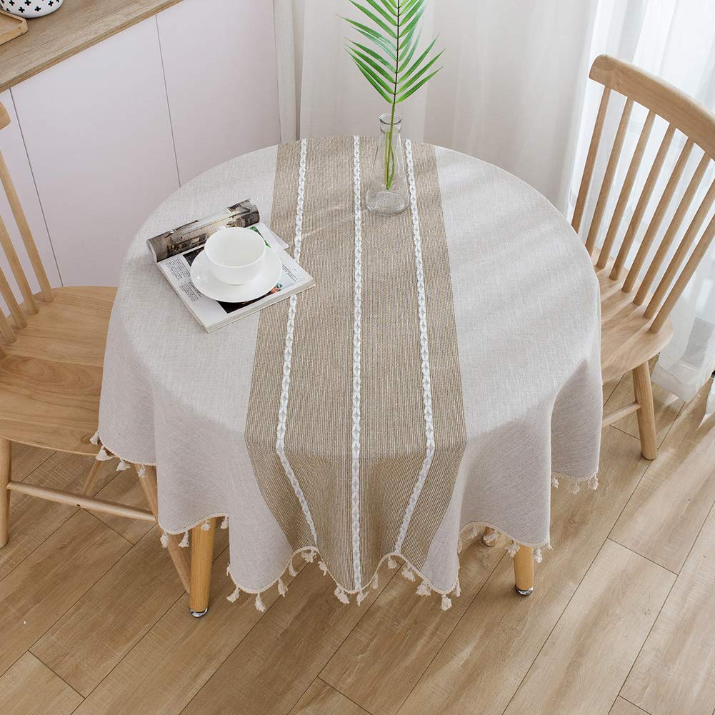 ColorBird heavyweight cotton linen tablecloth adds durability and premium feel.