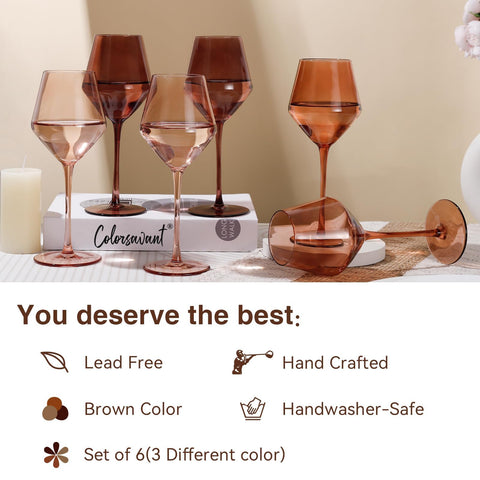 Colorsavant brown amber wine glass umber variant 1 keeps wine cool during service
