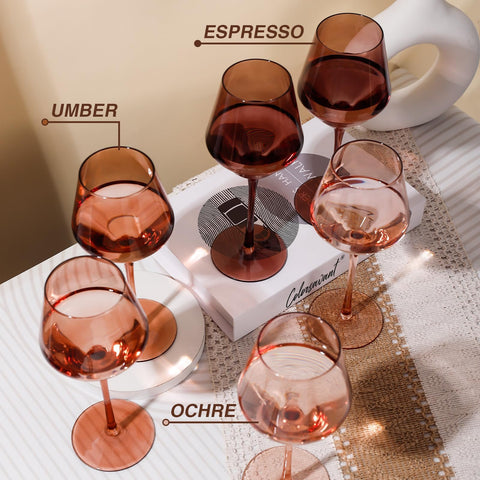 Colorsavant brown amber wine glass umber variant 2 enhances aroma with a thin rim