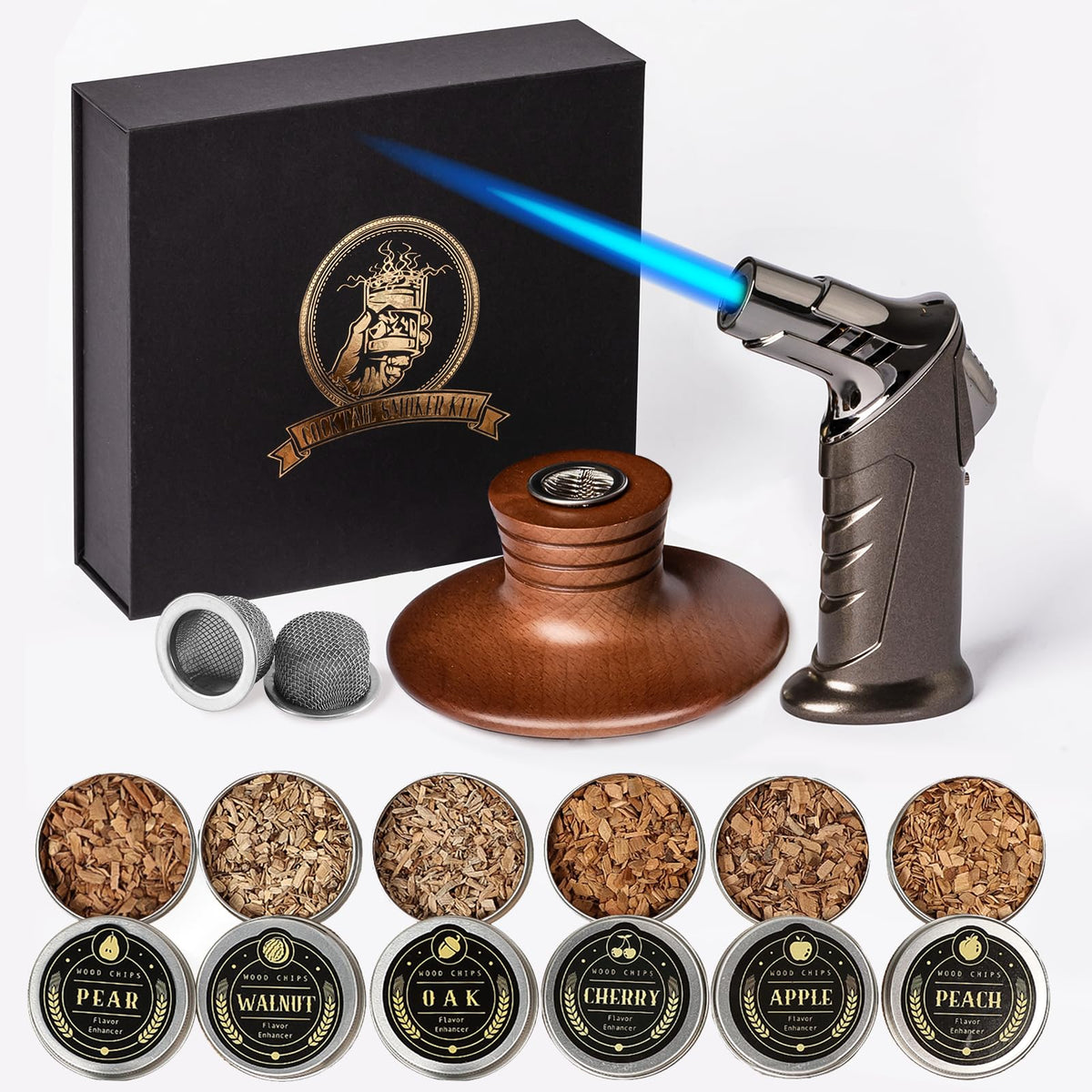 ComboJoy bourbon smoker kit bottle pour shows smoky aroma for richer drinks