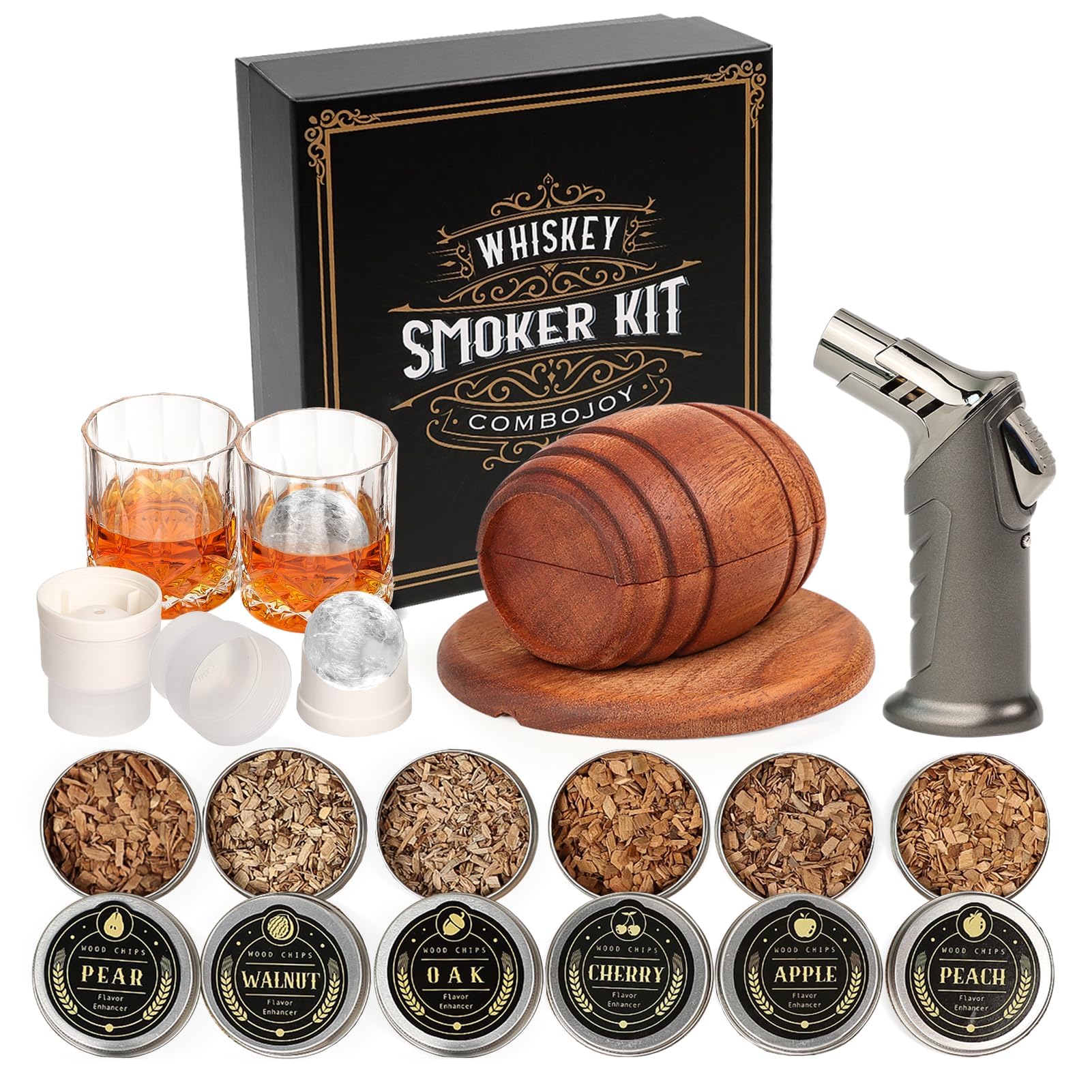 ComboJoy whiskey-smoker-kit-torch boosts cocktail flavor with smoke aroma.