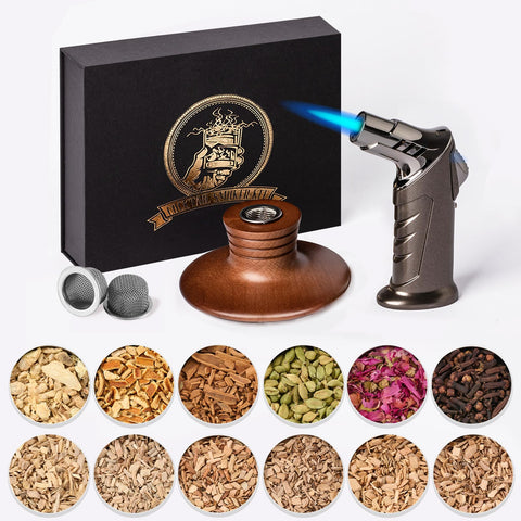 ComboJoy whiskey smoker kit with torch for infusing cocktails with aromatic smoke