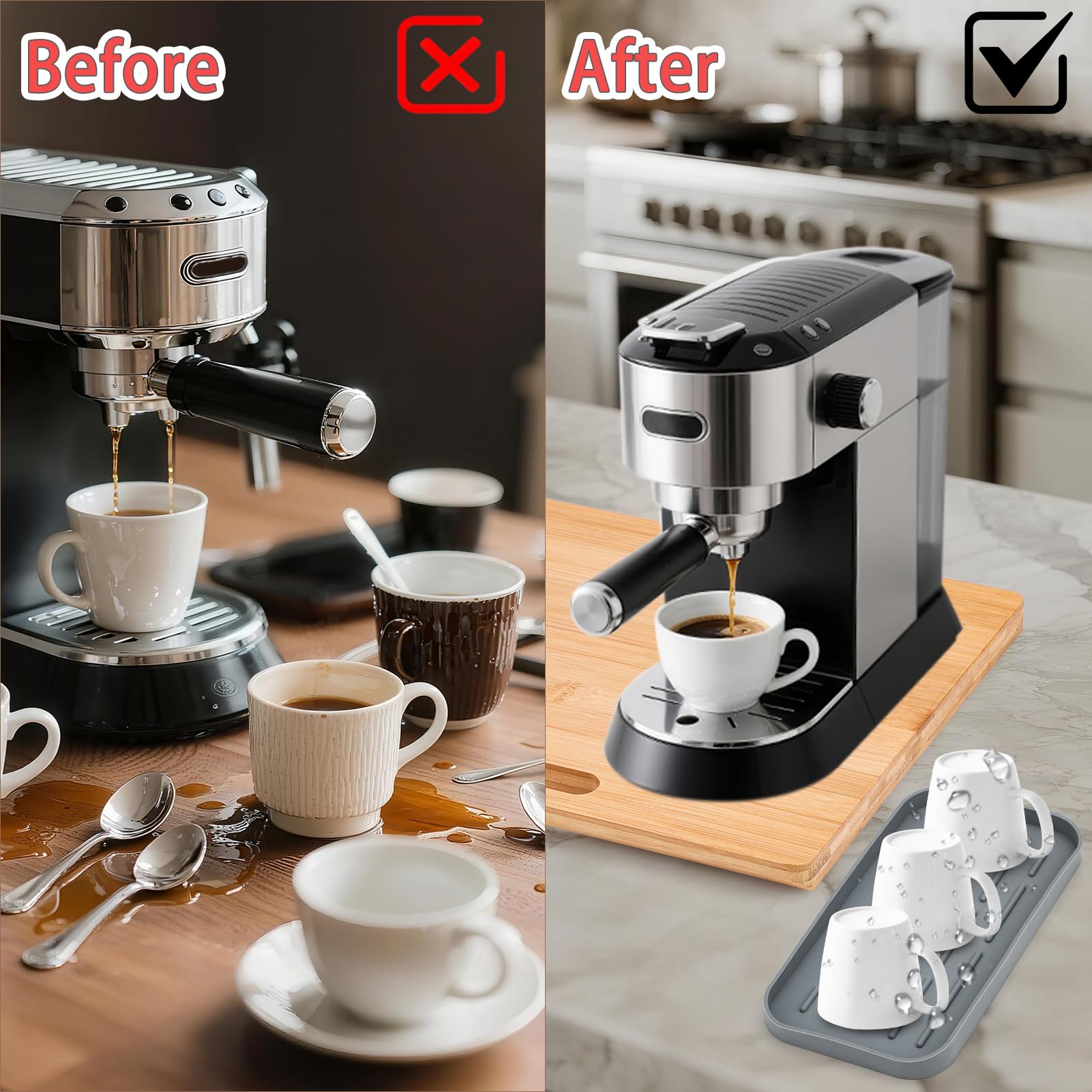 Comesix silicone cup pad provides heat resistance and mug stability