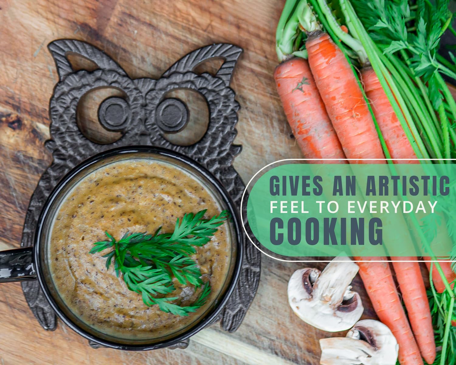 Comfify Cast Iron Owl Trivet durable and handmade appeal for cozy kitchens