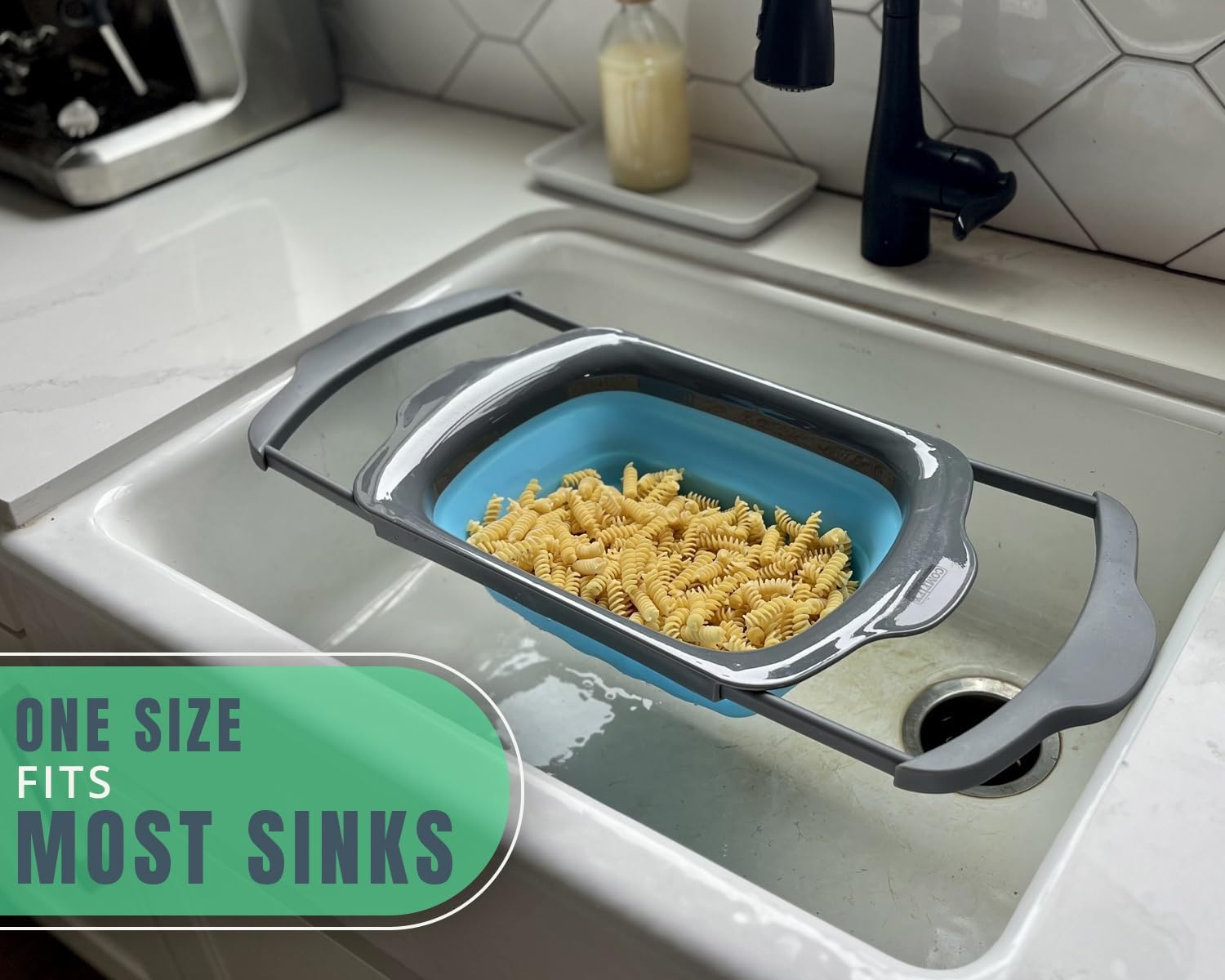 Comfify XL drainer lets you rinse produce directly at the sink