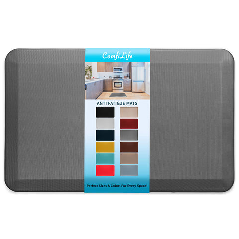 ComfiLife anti-fatigue floor mat in charcoal for kitchen and desk use