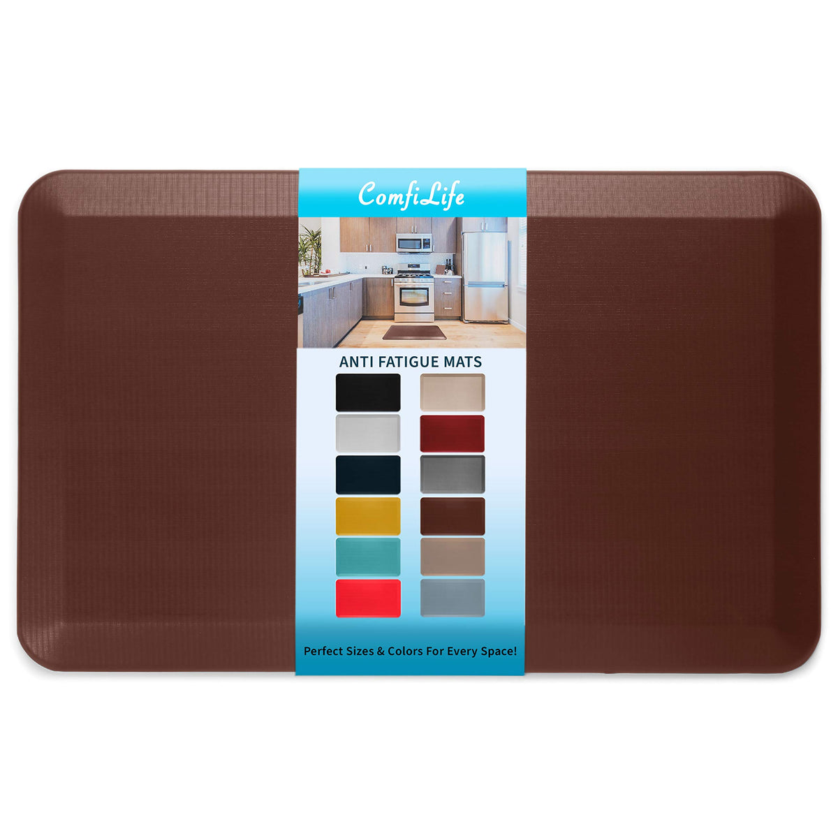 ComfiLife anti-fatigue mat with thick 3/4 inch foam for kitchen comfort
