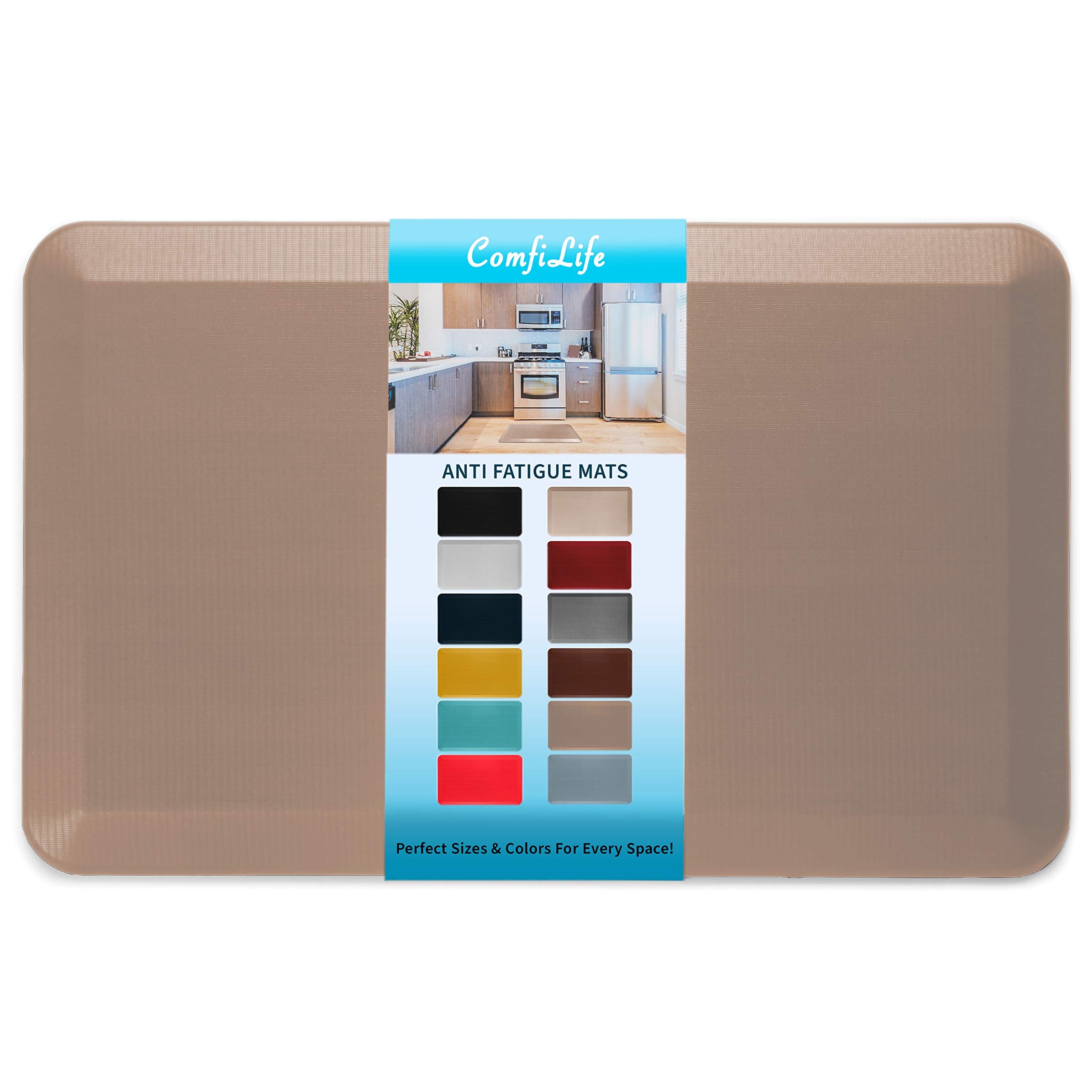 ComfiLife anti-fatigue floor mat with plush 3/4-inch cushion for kitchen comfort