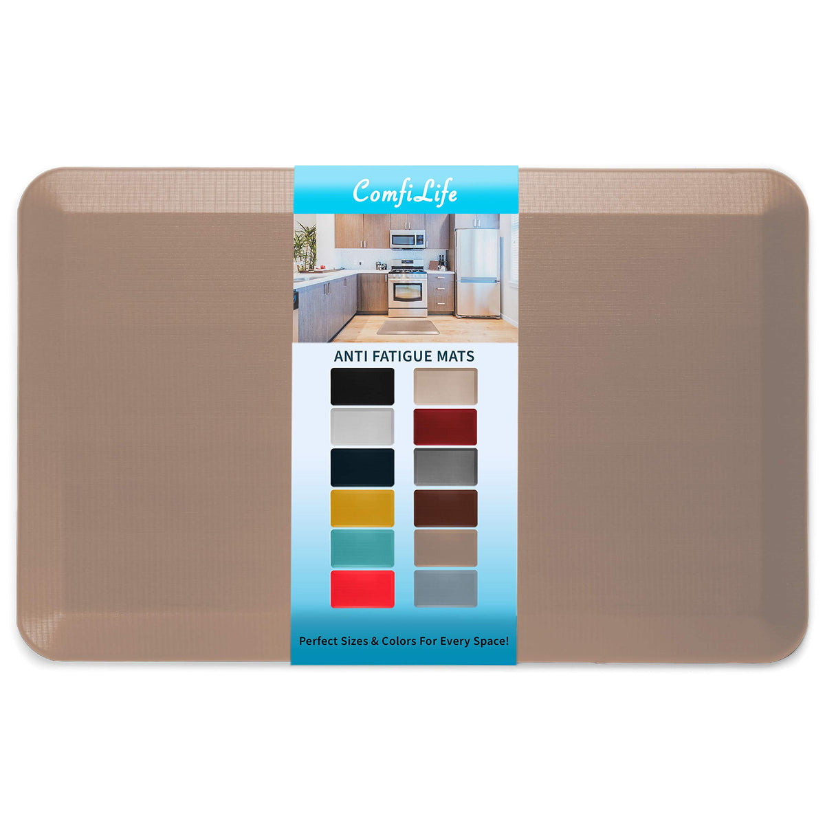 ComfiLife anti-fatigue floor mat with plush 3/4-inch cushion for kitchen comfort