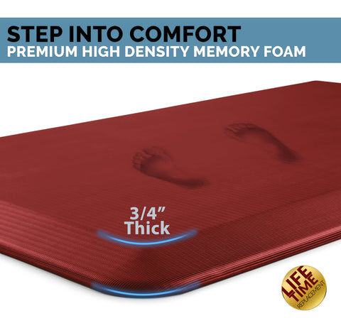 ComfiLife kitchen-use mat provides cushioned support for dishwashing and cooking tasks.