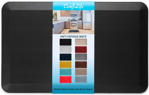 ComfiLife anti-fatigue mat in kitchen reduces standing strain.
