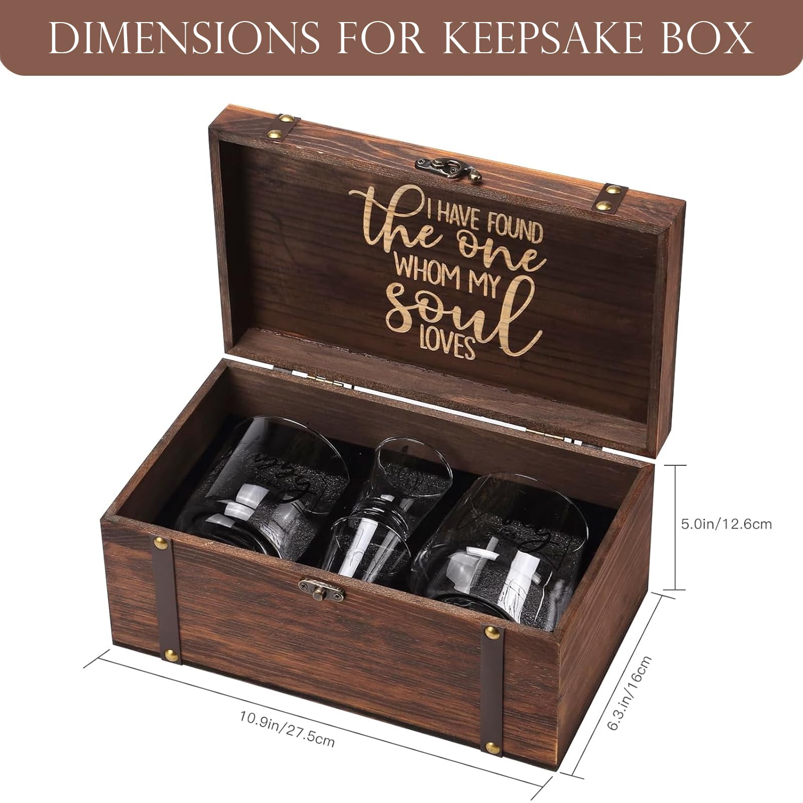 Comfit durable latch ensures secure keepsake storage.