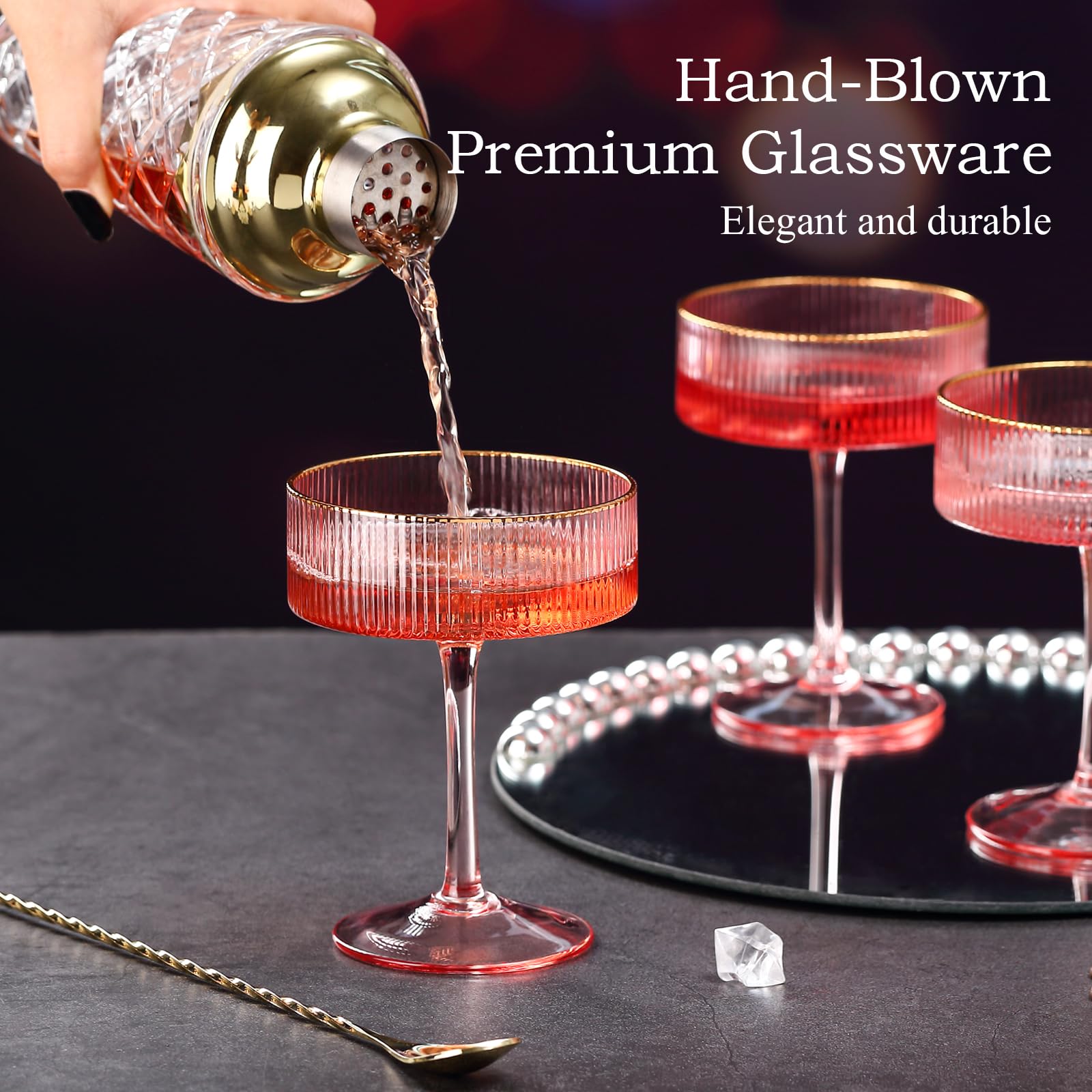 comfit gold spiral stirrer included for easy at-home mixing