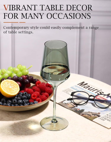 Comfit handblown colorful wine glass showcases artisanal craftsmanship and unique charm.