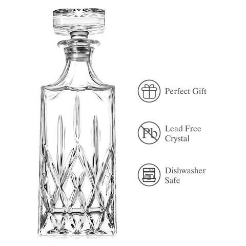 Comfome lead-free crystal decanter emphasizes safe, stylish storage for spirits.