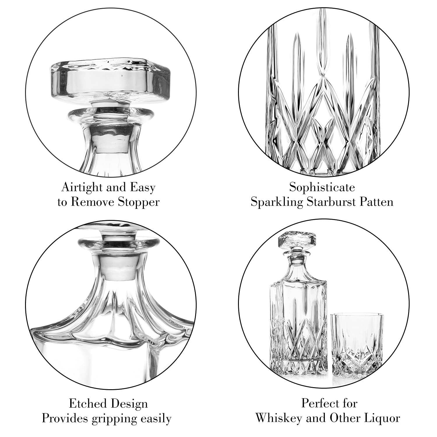 Comfome vintage design decanter catching light to enhance ambiance.