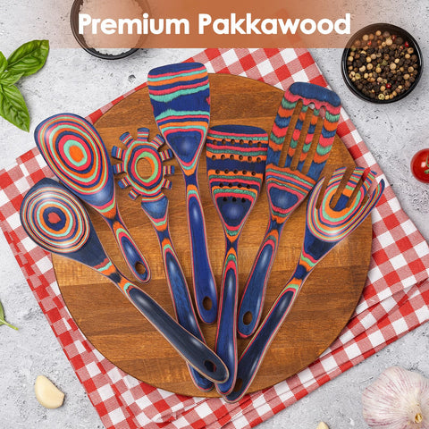 Comfoyar Pakkawood spatula and forks ready for stir-frying