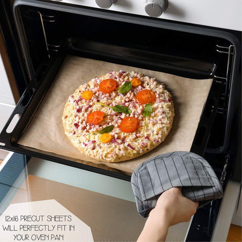 Comfylife unbleached parchment helps food release with minimal sticking.