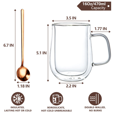 COMOME borosilicate glass coffee cup shows clarity and heat resistance for hot drinks