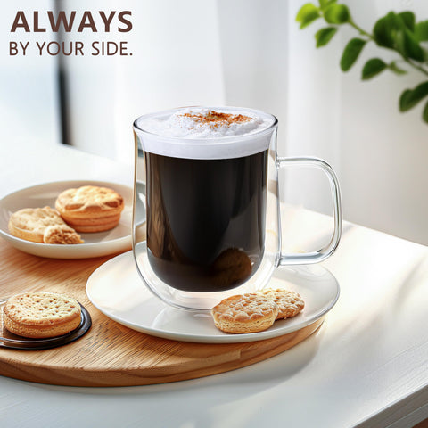 COMOME heat-resistant borosilicate glass withstands temperature variations for versatile beverages