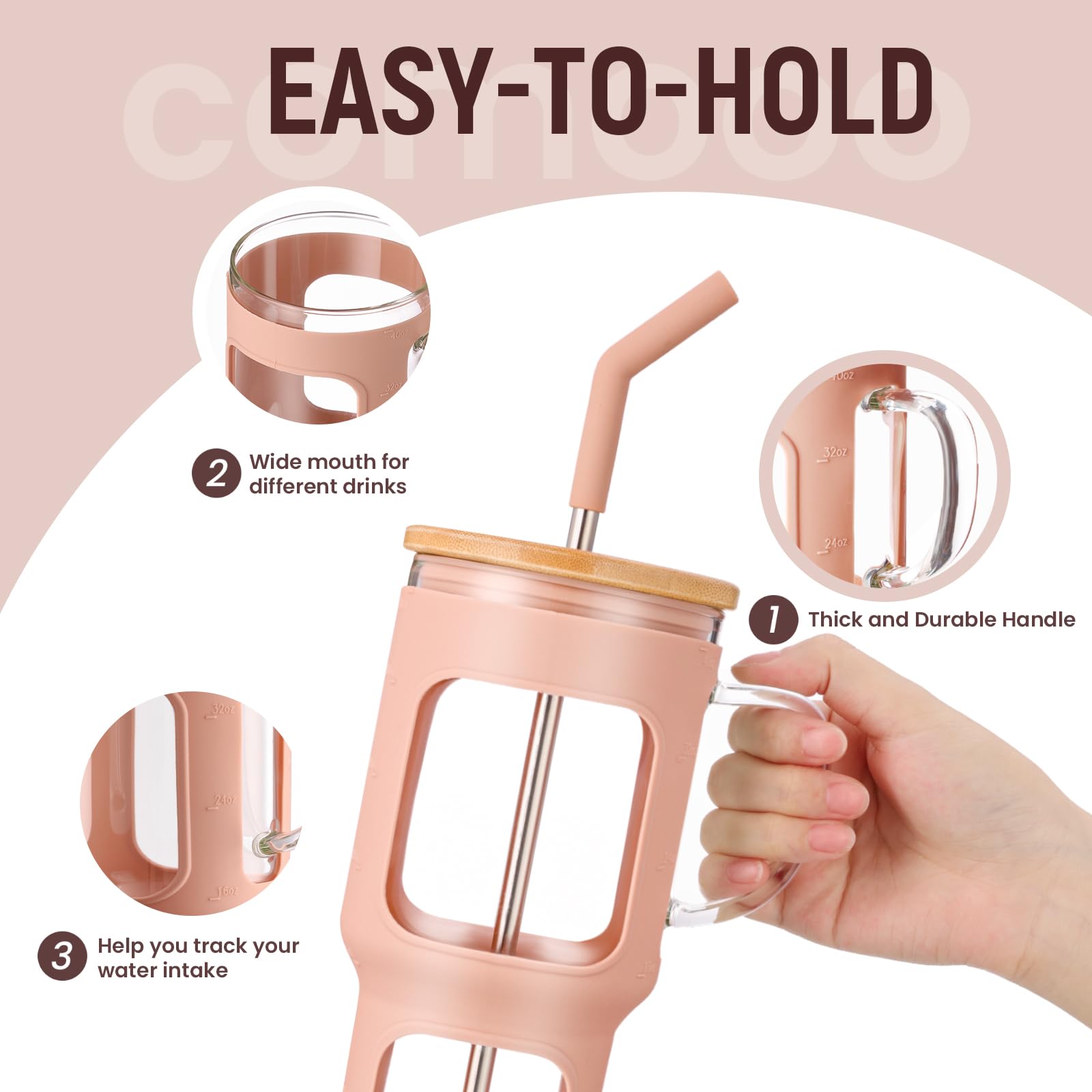 COMOOO silicone sleeve offers non-slip grip and added protection during use.