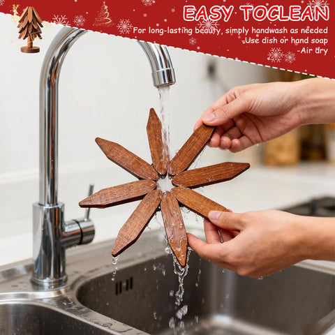 Compact storage like a miniature Christmas tree saves space in the kitchen.