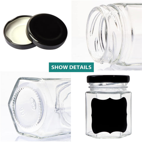 Comrzor 40 labels for quick jar customization.