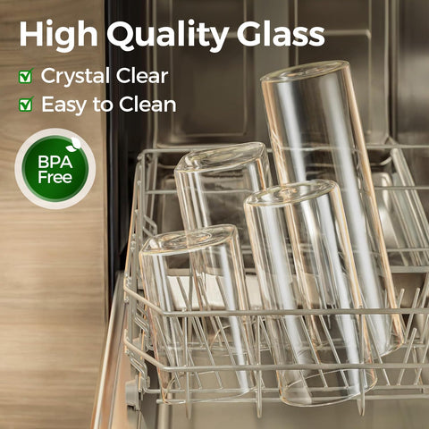 ComSaf 0.5Qt glass jars with lids, perfect for spices and small items