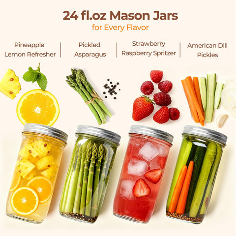 ComSaf 24oz jar great for pickles and salads in the fridge.