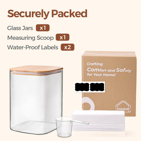 ComSaf 3.6 Qt jar great for storing rice, pasta, and oats.