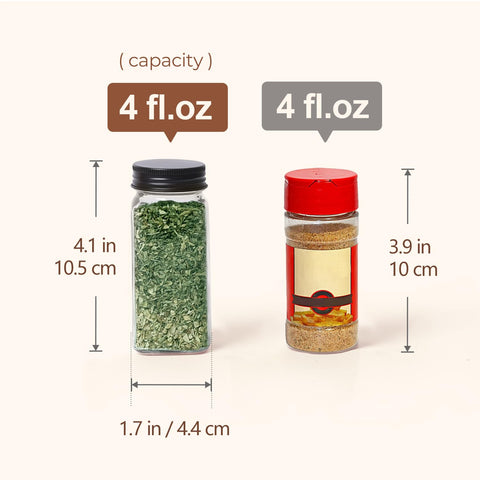 ComSaf 4oz spice jars offer compact, accessible storage for everyday seasonings