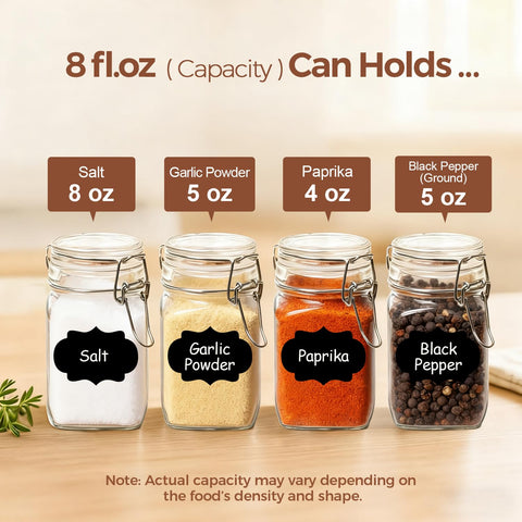 ComSaf 8 oz jar with salad dressing ready for on-the-go meals.