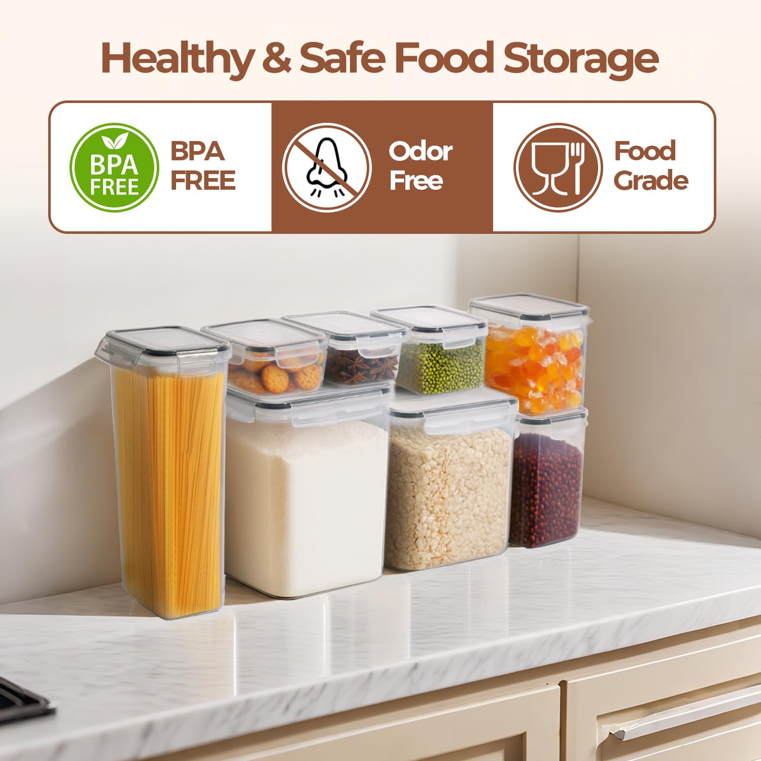 ComSaf 0.8 qt small canister for snacks or spices