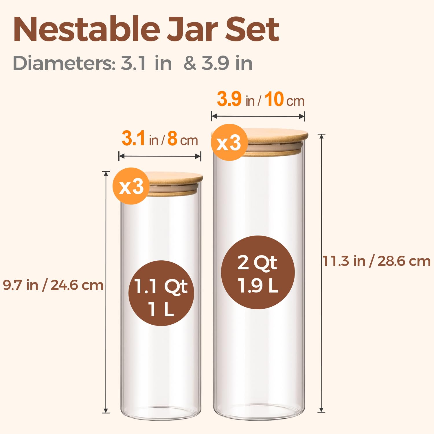ComSaf airtight lids with silicone seal for moisture-free freshness.