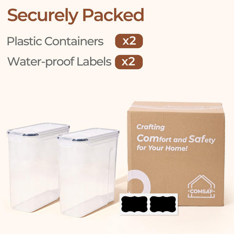 ComSaf included chalkboard labels for item or date organization