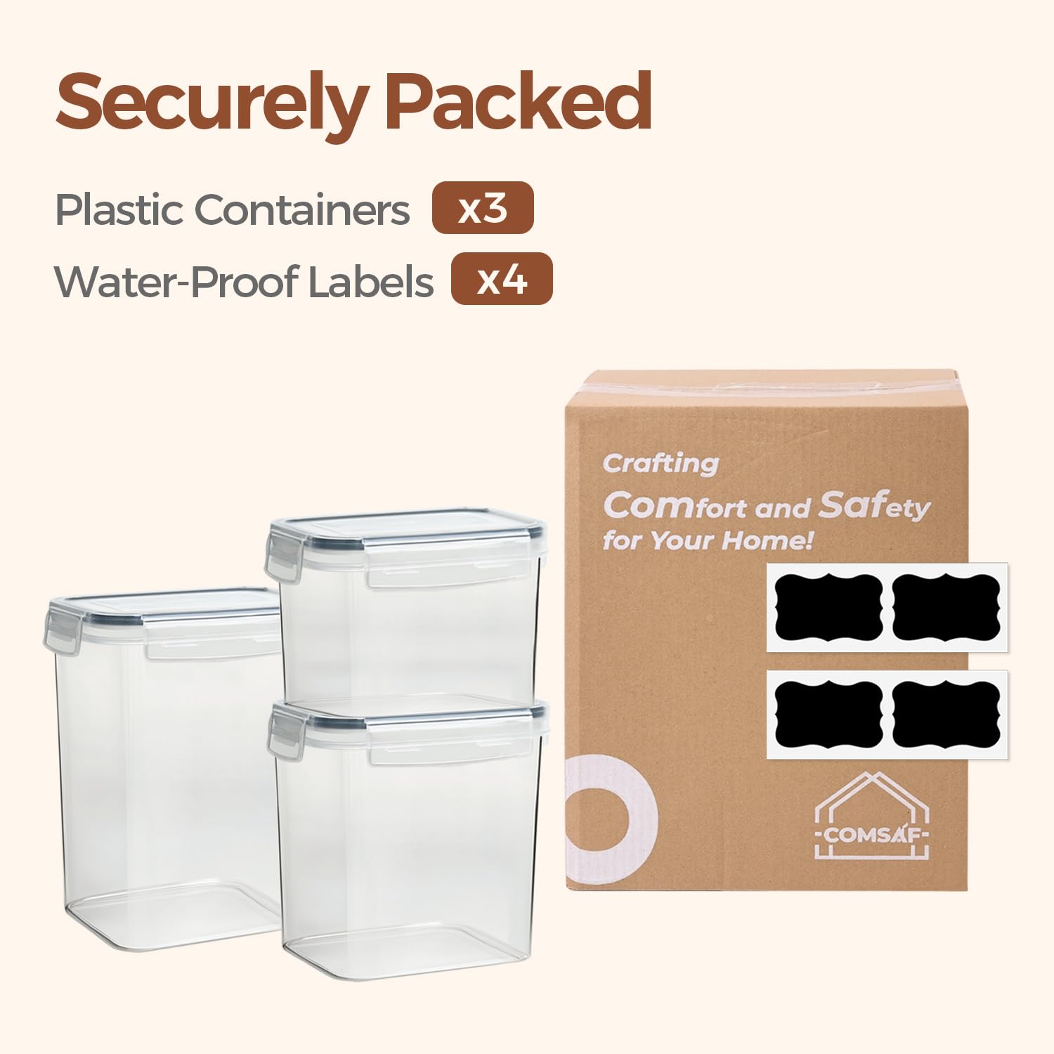 ComSaf clear food-grade plastic makes contents visible at a glance