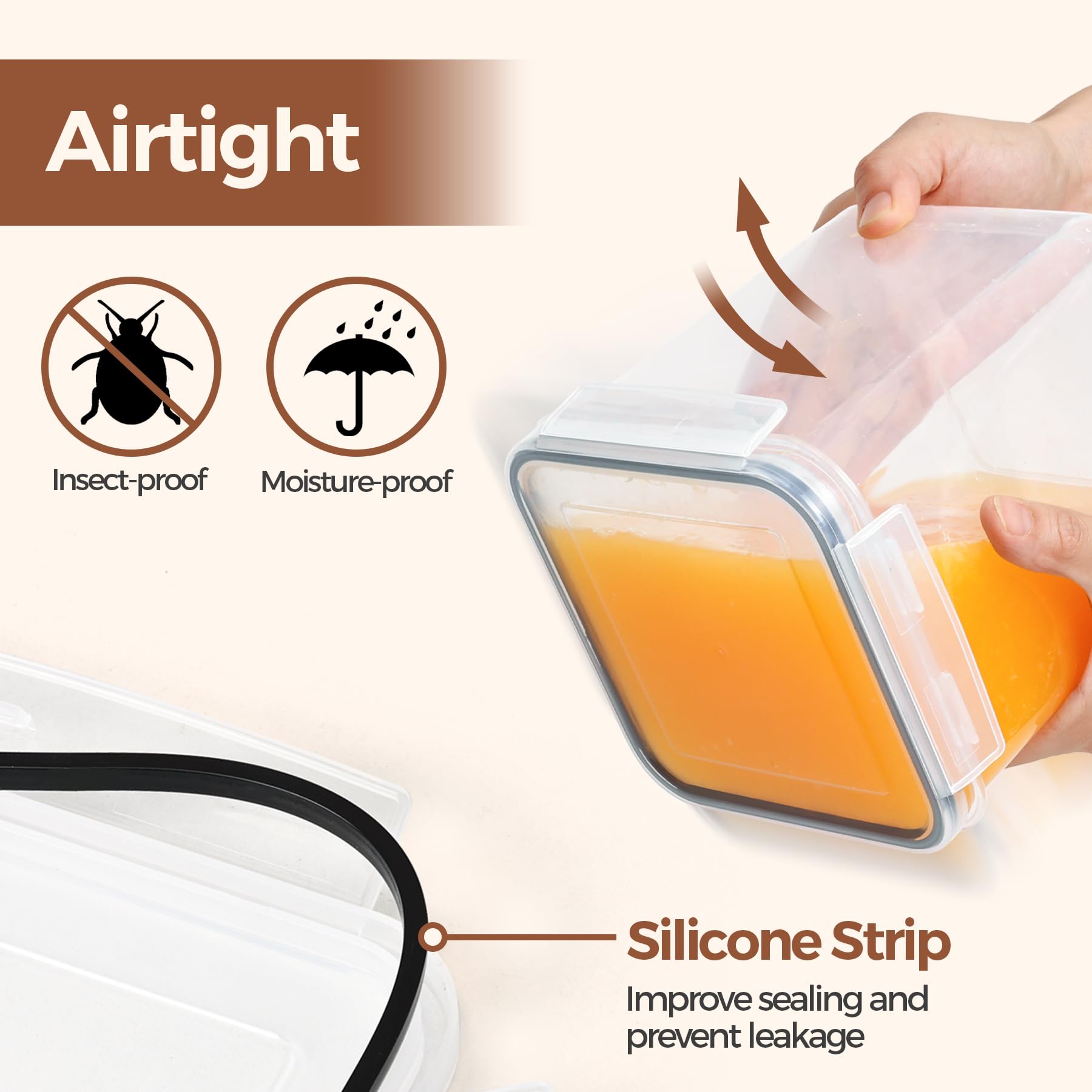 ComSaf transparent container allows quick content checks without opening.