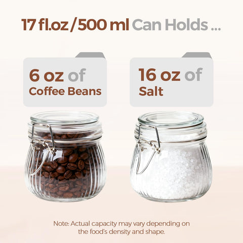 Clear mason jar visualizes contents for meal prep readiness