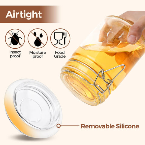 ComSaf clear Mason jar highlights contents for easy inventory of jams or snacks