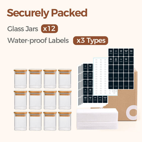 ComSaf modern glass jars elevate a contemporary kitchen aesthetic.