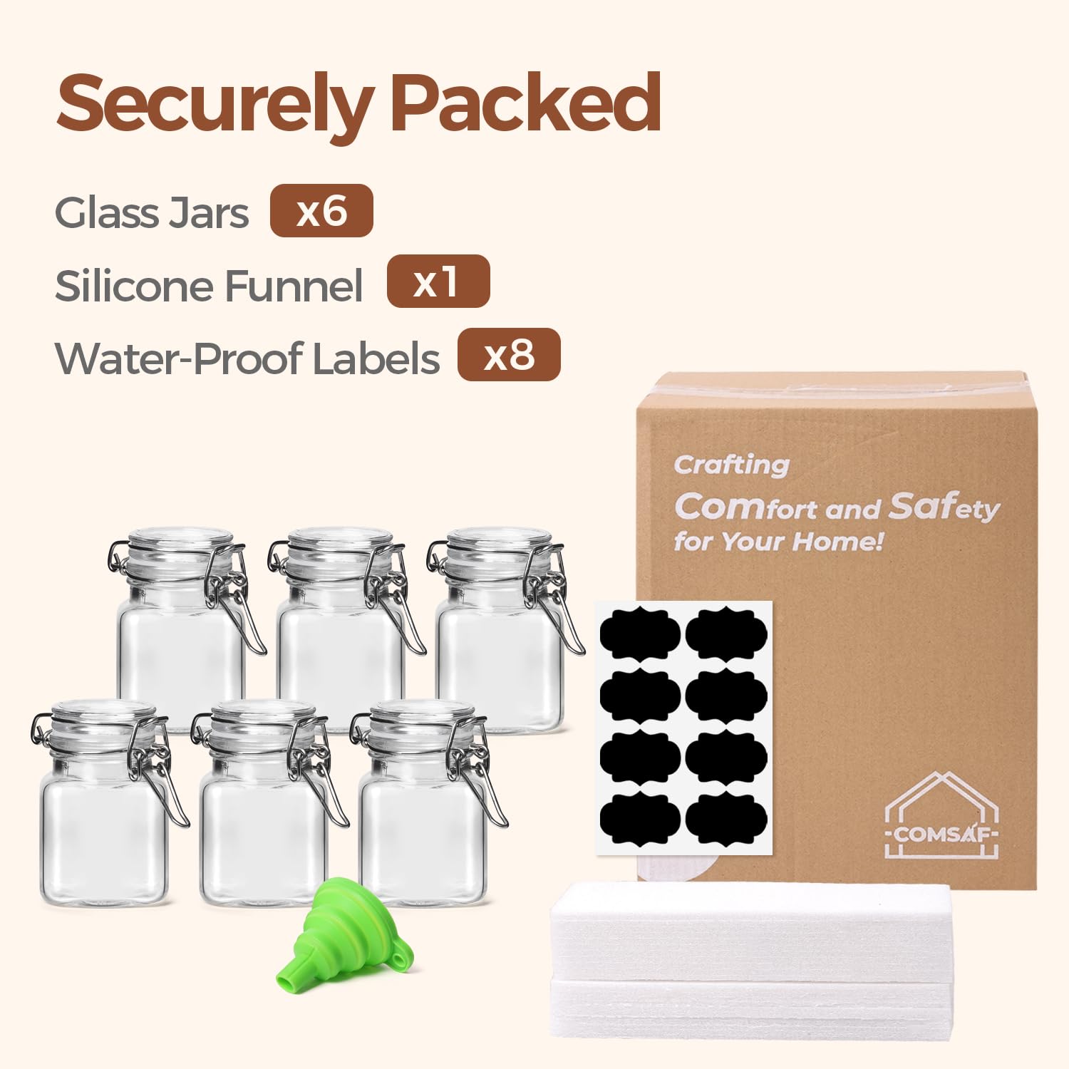 ComSaf compact jars for on-the-go snacks and portions